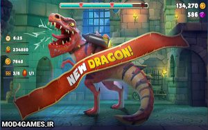 دانلود Hungry Dragon 3.11 - نسخه بینهایت بازی اژدهای گرسنه اندروید