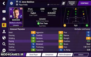 دانلود Football Manager 2021 Mobile - نسخه هک بازی مربیگری فوتبال اندروید