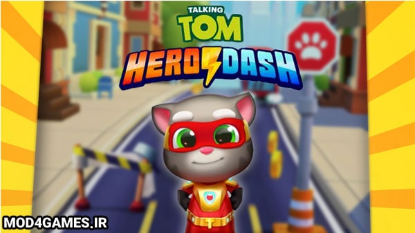 دانلود Talking Tom Hero Dash - نسخه هک شده بازی صحبت کردن تام قهرمان داش اندروید